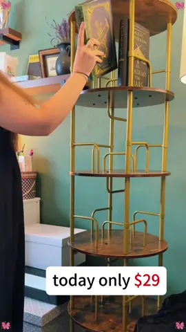 Ok #BookTok girlies add this one to the wish list right meow because it. is. everything. #bookcase #bookshelf #rotatingbookshelf #bookishfinds #booktokmademebuyit #reader #booklover 