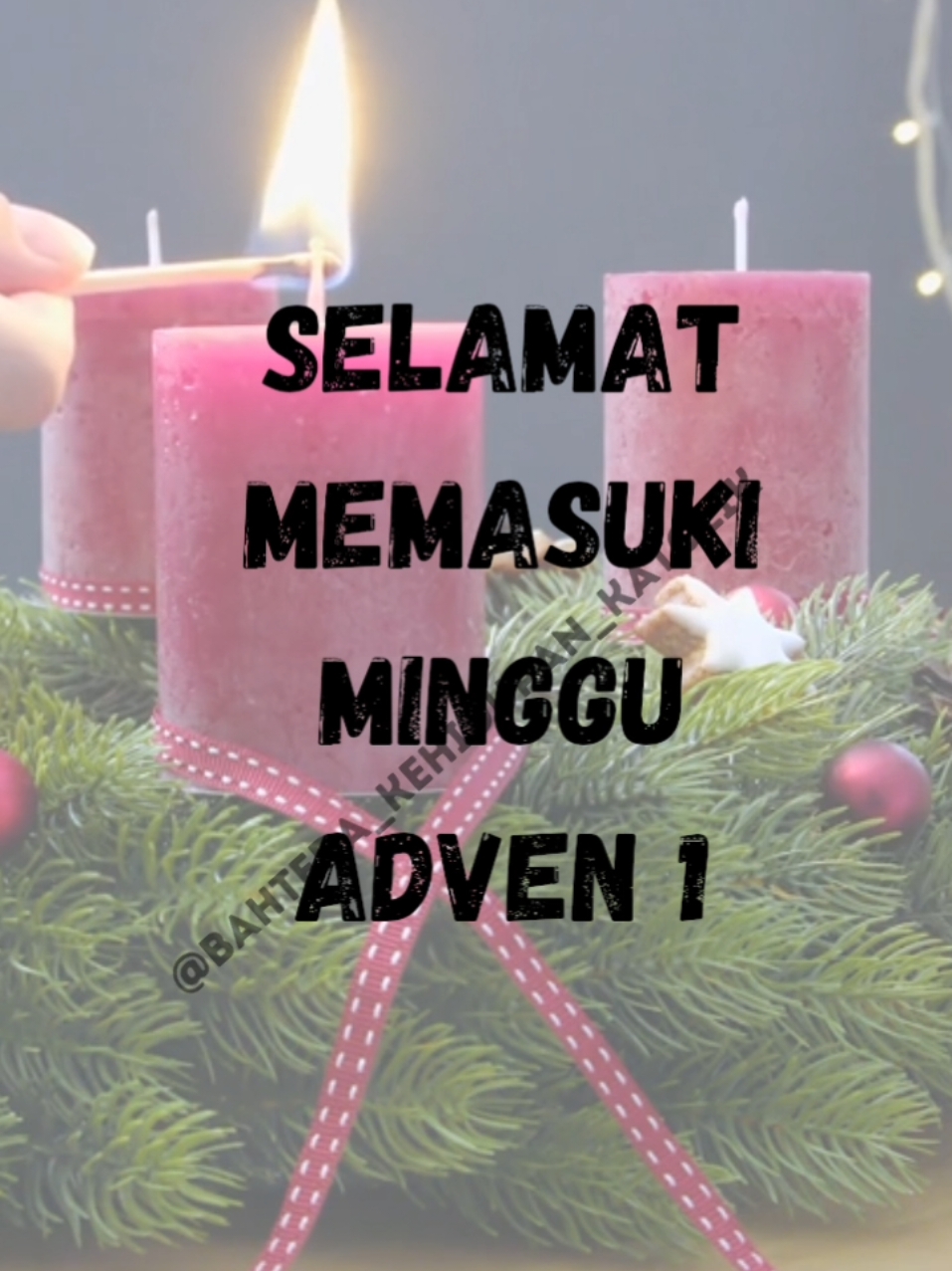 selamat memasuki minggu adven 1 #katolikindonesia #masaadven #mingguadven #advenpertama #infokatolik #gerejakatolik #lingkaranadven #lilinadven 
