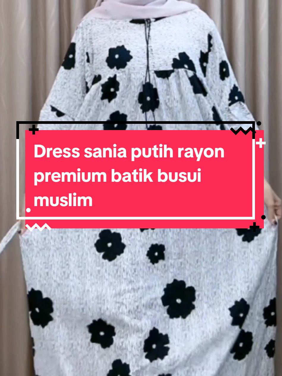 Dress sania putih rayon premium batik busui muslim #dress #gamis #gamis sania warna putih 