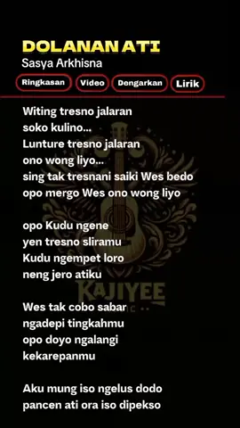 Sasya Arkhisna -Dolanan ati #lirikgoogle #foryoupageofficiall #VoiceEffects #liriklagu #jelajahindonesia 