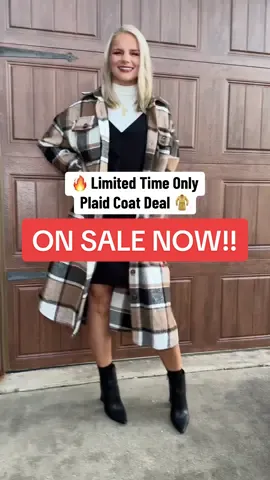 Cozy, stylish, and on SALE! 😍 Don’t miss out on this plaid beauty that’s perfect for fall and winter. Snag it for just $25.27 (originally $33.69)! Shop now before it’s gone❗️ #blackfridaydeals #fallfashiontrends #womenfashion #winterstyle #tiktokmademebuyit #wintercoats #fallessentials #falloutfits #cozyvibes #creatorsearchinsights 