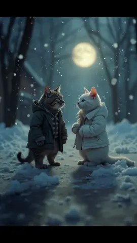 #cute #hug #cats #winter #fyp 