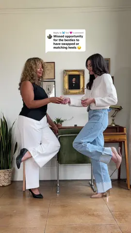 Replying to @🦋 Tori 🩷 Besties who wear convertible heels together, stay together (that’s how the saying goes, right?!) 🩷  #bestiesgoals #friendgoals #highheelhack #convertibleheels #cutemoments #comfyshoes #friendhumor #fashionhack #womensshoes #highheels #innovation #femalefounders #womanownedbusiness 