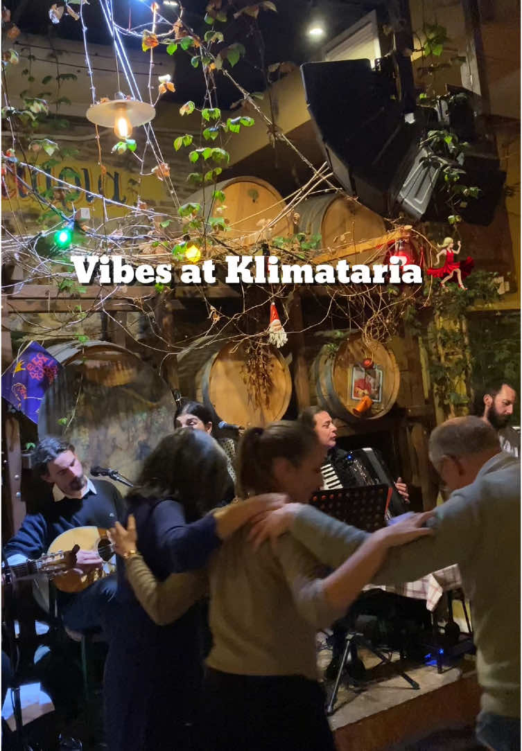 🎶🍷 This place is more than just a venue; it’s a story, a soul! The live music fills the air, taking you back in time, while the dances let you live in the moment. Every corner of this tavern immerses you in traditional Greek culture, making it one of the most special spots in Athens. We lost track of time, because everything here flows in harmony: the music, the dances, the delicious food, and the warm atmosphere… If you’re in Athens, this tavern is a must-visit! 💃🕺 Hashtagler: #AthensVibes #GreekTaverna #Klimataria #LiveMusic #GreekCulture #DanceNight #GreekNightlife #AthensNightlife #TravelGreece #ExploreAthens #GreekTradition #GreeceTravel #AuthenticGreece #taverna 
