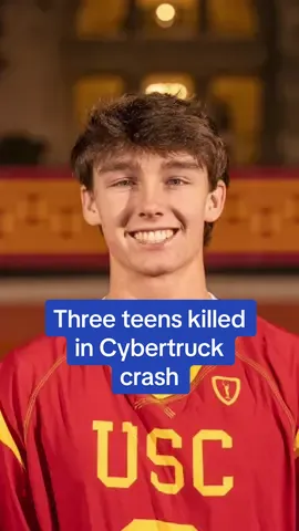 The three teenagers killed when a Tesla Cybertruck crashed into a tree and ignited have been identified. Krysta Tsukahara, Jack Nelson, and Soren Dixon, all 19, died in the fiery crash in Piedmont, California, around 3am local time on Wednesday. Jordan Miller, 20, was pulled from the SUV alive but was seriously burned. His mother Samantha Miller told DailyMail.com he is still in the ICU but expected to survive. Cops say they are investigating speeding as a possible cause of the horrific tragedy, which came after the friends traveled home for Thanksgiving to see loved ones.  Read the full story on DailyMail.com  🎥 AP  #news #california #cybertruck #tesla #crash 