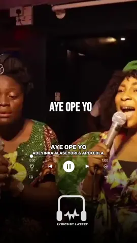 Happy new month ✨️🎄🎆 Aye ope yo (Lyrics) Adeyinka alaseyori & apekeola 🎶🙏 #ayeopeyo #lyrics #lyricsbylateef #fyp #gospelmusic #happysunday #foryou