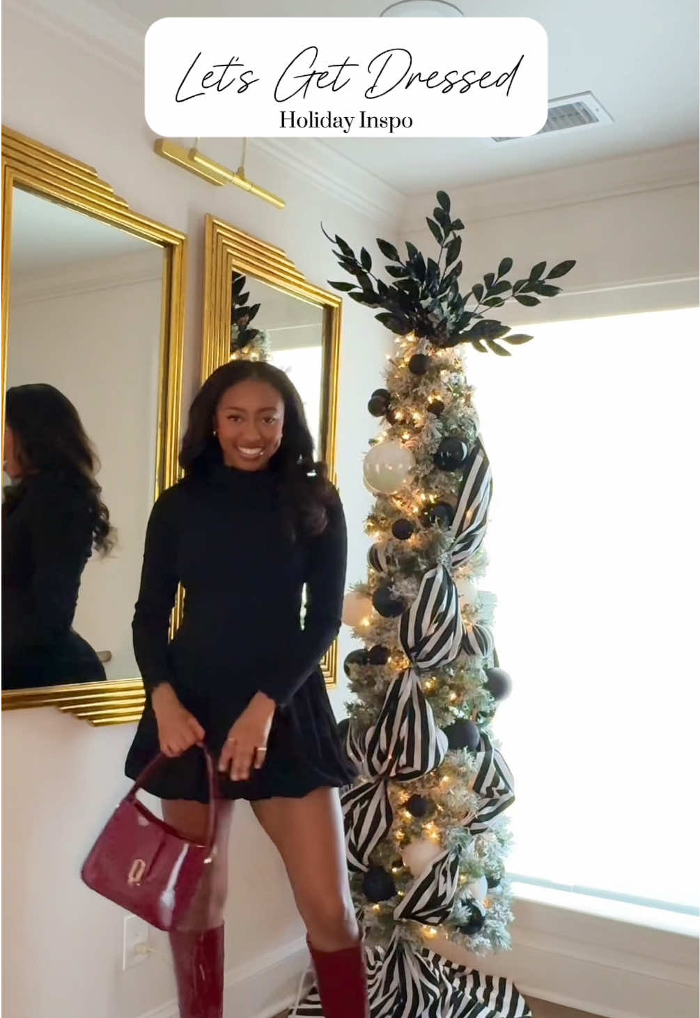 Adding a pop of burgundy this holiday season 🥰 #lulusambassador @Lulus 