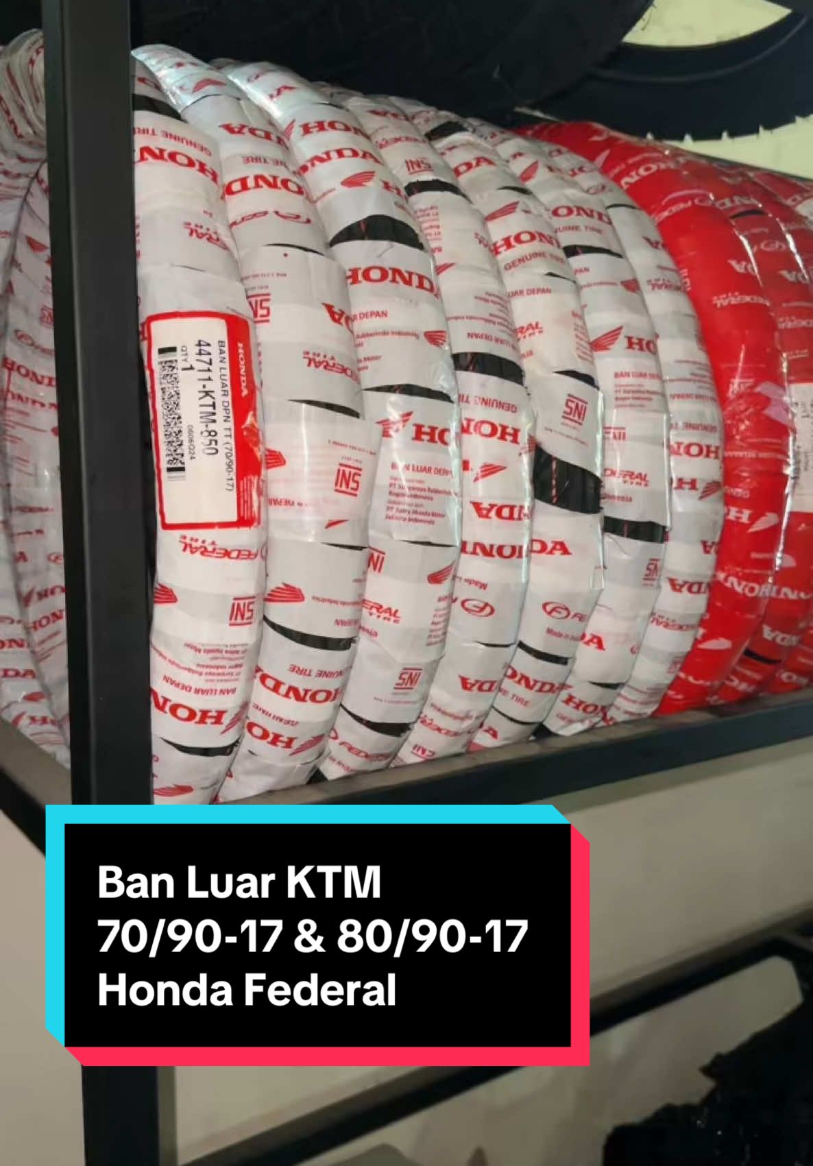 Ban Luar KTM 70/90-17 & 80/90-17 Revo, Supra, Supra 125 Honda Federal #banluar #original #banfederalhonda #fyp #gratisongkir #tiktokshop 