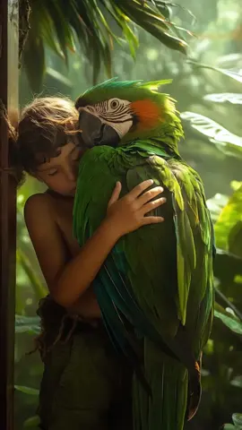 As great as their love ❤️ E se essas aves fossem desse tamanho? Você teria? #birds #pet #ai #nature  Made by us with: @hailuoai_official 