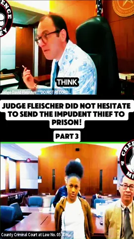 Judge Fleischer Did Not Hesitate to Send The Impudent Thief to Prison! #court #courtroom #judge #law #lawyer #viralvideo #fyp #trending #usa🇺🇸 #prison #arrest #criminal 