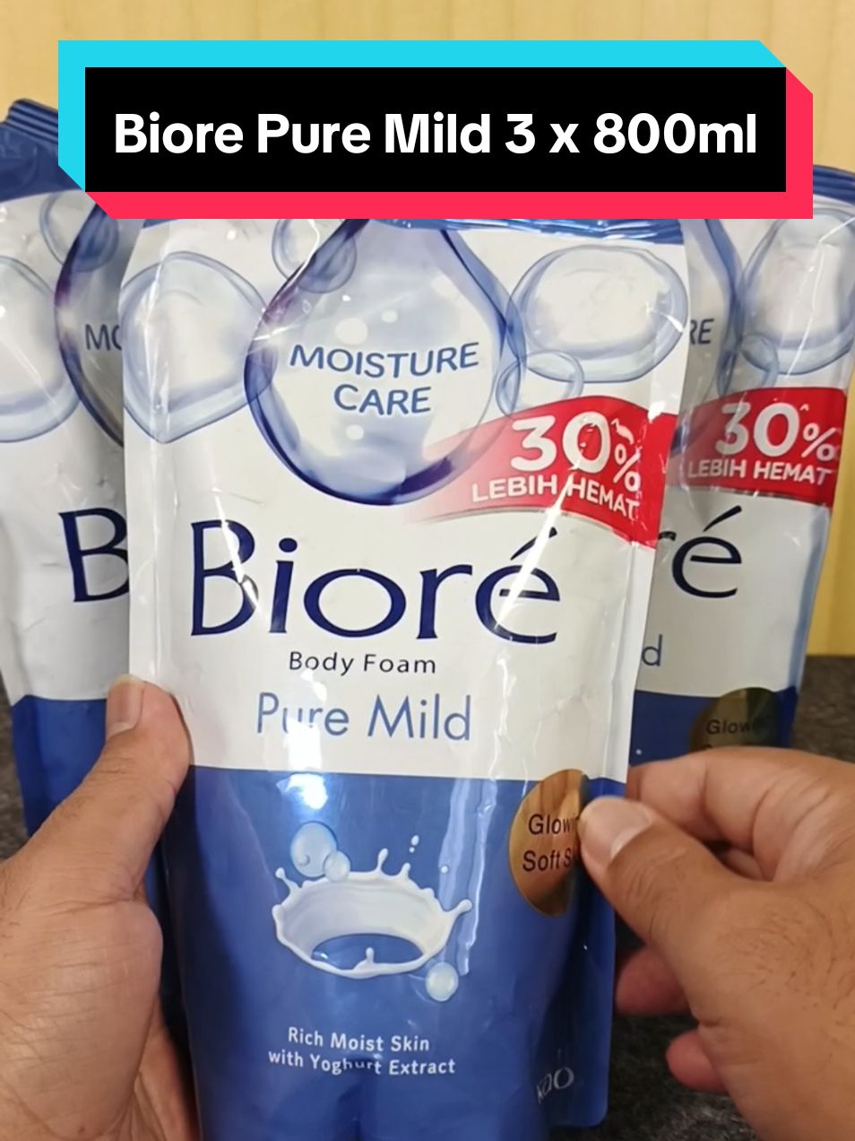 Biore Pure Mild 3 x 800ml. Mau?  #biorepuremild #sabunmandicair #megaguncang1212 #cuantanpabatas 