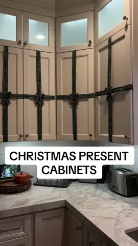 how to transform your kitchen cabinets into Christmas presents #christmasdecorating #minivlog #christmasdecor #christmasdecorations 
