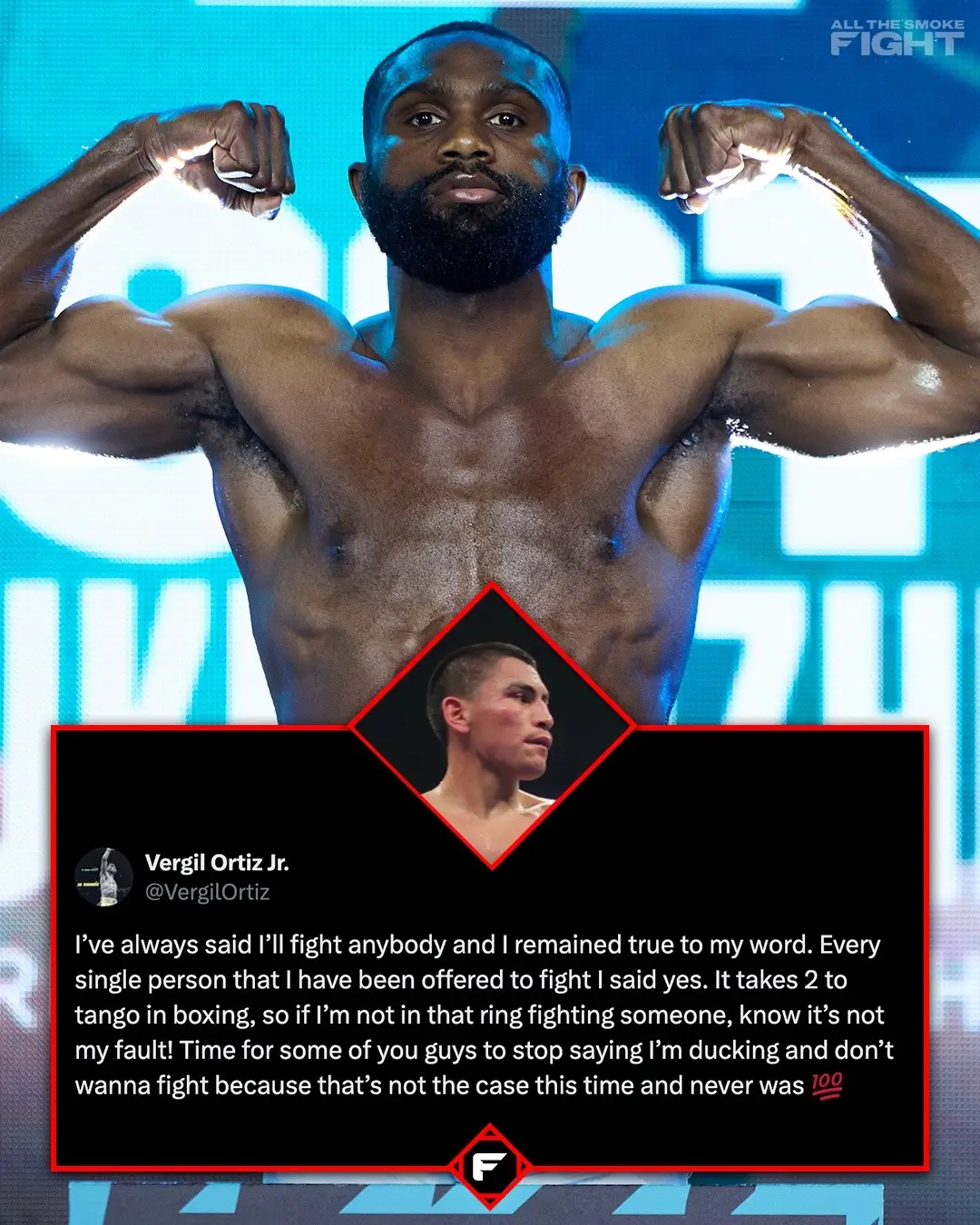 Seems like the reports of Boots and Vergil fighting on Feb. 22 were premature 👀  #boxing #bootsennis #jaronennis #vergilortiz 