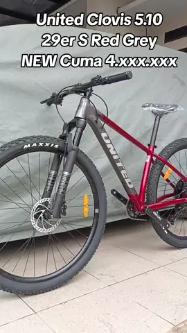 United Clovis 5.10 29ERS Red Grey NEW (BNWB) •Frame Alloy Full Internal Cable Boost TA  •Fork Venom Air Lock Out •Grupset SHIMANO DEORE SL-M5100-R 11 SPEED  •Rem Hidrolik Shimano MT 200 •Handlebar, Seatpost, Stem Nautilus •Ban Maxxis Adrent 29x2.25 •HUB NAUTILUS BEARING HUB W/ 15MM THRU-AXLE, •Sadle Nautilus Kondisi NEW #unitedclovis510  #clovis510  #unitedbike #unitedclovis #sepedamurah  #sepedabagus #sepedamurahbandung  #sepedabekasindonesia #sepedabandungmurah #sepedabekas #sepedabekasmurah #sepedabekasbandung #sepedamtb #jualsepedabekas #jualsepedabekasbandung #sepedabekasbandung20 #rezbike 