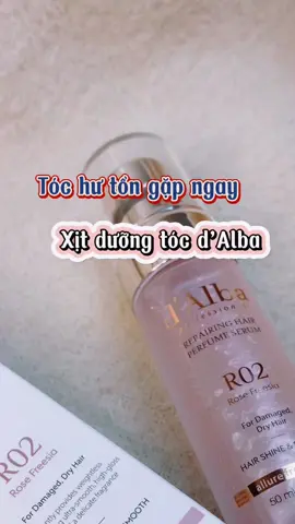 Tóc hư tổn hãy thử dùng xịt dưỡng tóc d’Alba nhé #xuhuong #minhlalinhreview #review #skincare #toc 