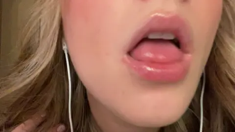 Lens licking #asmr #tongue #lenslickingasmr 