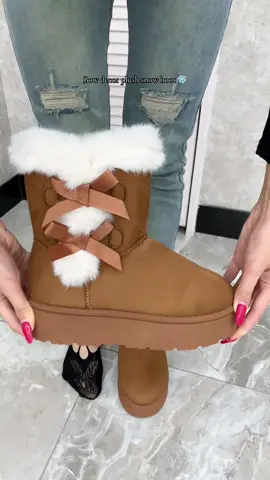 Bow decor plush snow boot 🤎❄️#viralboots #trendyboots #snowboots #winterboots #womenboots #warmboots #wintershoes #warmshoes #TikTokShopHolidayHaul #spotlightfinds  #tiktokshopblackfriday #tiktokshopcybermonday #spotlightfinds #christmas #blackfriday 