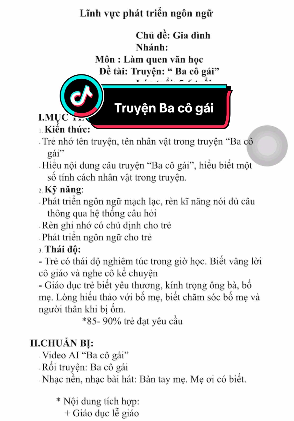 Thêm 1 tiết học thành công cho các cô nè. Truyện này làm AI rất khó. Nh kiên trì nhất định sẽ thành công nha các cô #xuhuongtiktok #mầmnon #lêngiáoán #vănhọc #bacôgái #côngnghệAI #mẹcủanamanh 