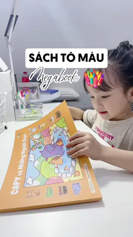 Bé nào cũng mê sách tô màu Capypara này cho coi 🤭 #mekemdaily #muataitiktok #megabook #capybara #sachtomau 