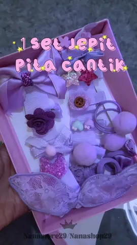 Jepit Rambut cantik 1 set Box ☑️ cocok banget buat hampers /kado 🤩 . . #tiktokshop #racuntiktok #pitarambutanak #tiktokviral 