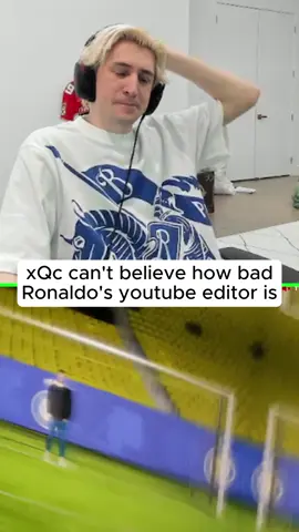 xQc can't believe how bad Ronaldo's youtube editor is #xqc #ronaldo #football #fyp 