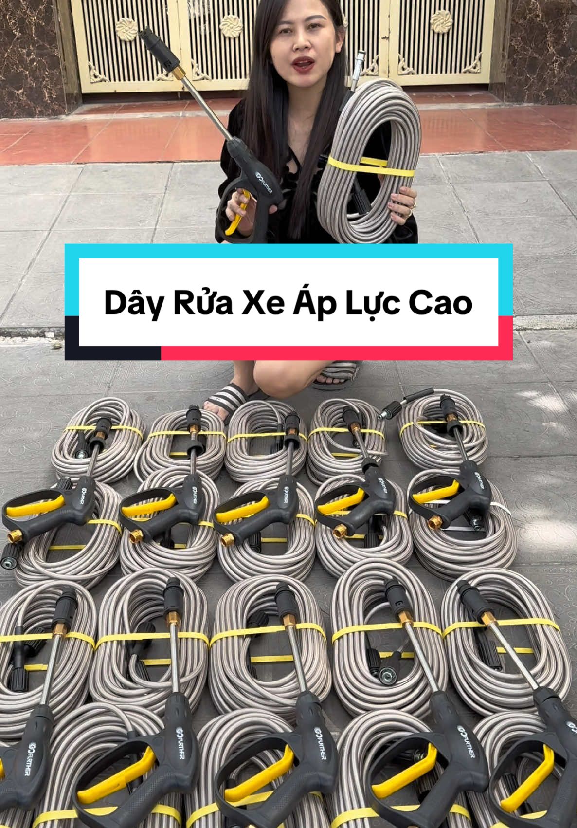 Dây rửa xe kèm vòi xịt áp lực cao dài từ 10 mét - 20 medt bên em luôn sẵn sll với giá cực tốt ạ #dayruaxe #dayruaxe20m #dayruaxeapluccao #kimkhitrangdinh 