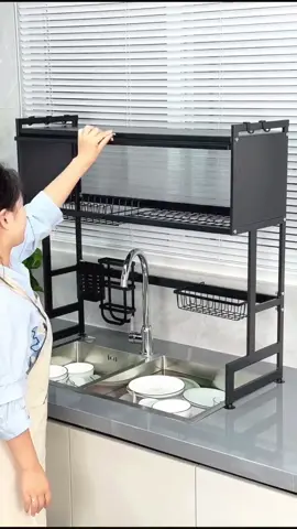 #水槽置物架 Put a storage rack like this on the kitchen sink, which can hold various sizes of kitchen utensils. It can drain water and prevent dust. Interested friends can take a look in the shop window! #置物架 #Sink storage rack #Storage rack #Glass Shelf #wire shelving #Home goods #居家好物 #tioktok #厨房好物 