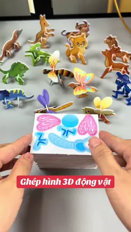 Ghép hình 3D động vật cho bé nhận biết.#ghephinh3d #ghephinhchobe #ghephinh 