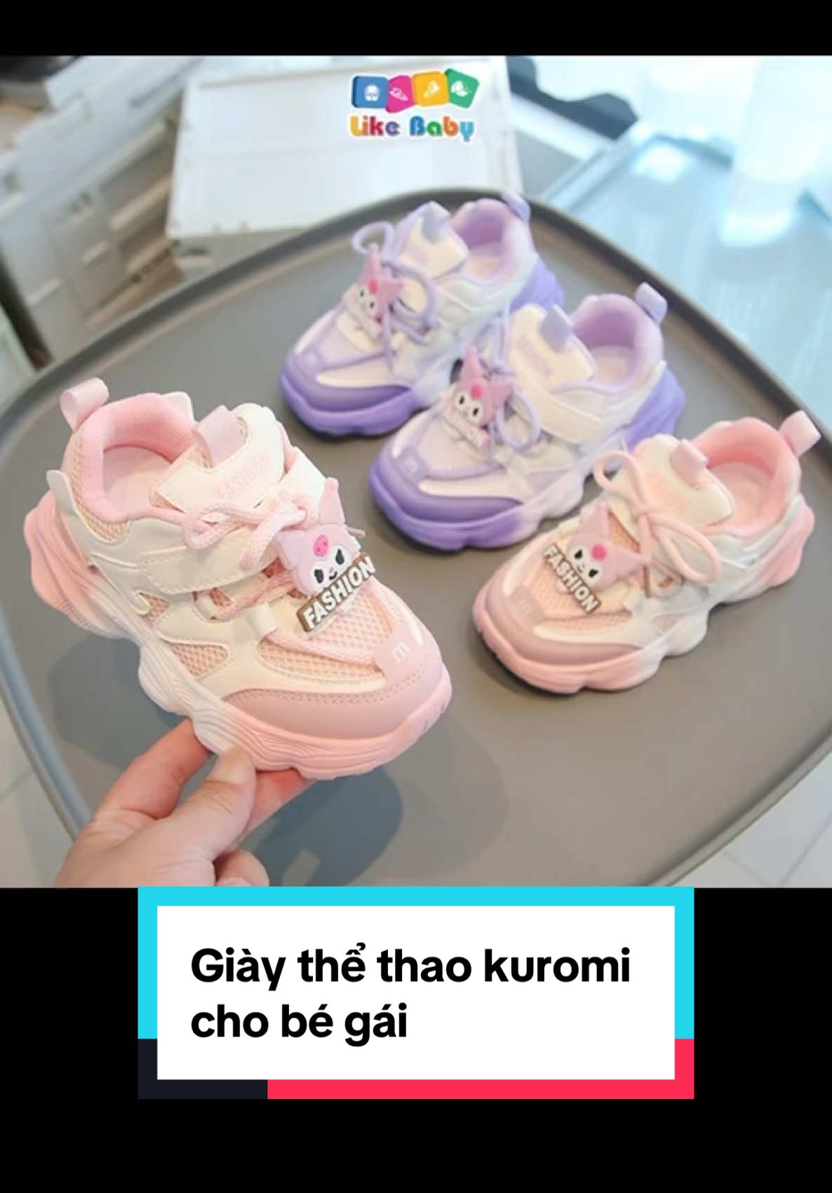 Giày thể thao kuromi cho bé gái #xuhuong #giaythethaobegai #giaybegai #giaykuromi 