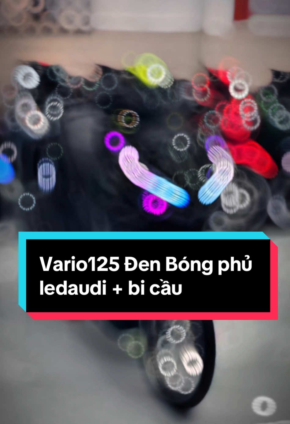 Vario 125 màu Đen Bóng phủ ledaudi + Bi cầu. Góp chỉ 3🍠 #vario #vario125 #honda #led #bicau #muaxetragop #xedep #cuchi 