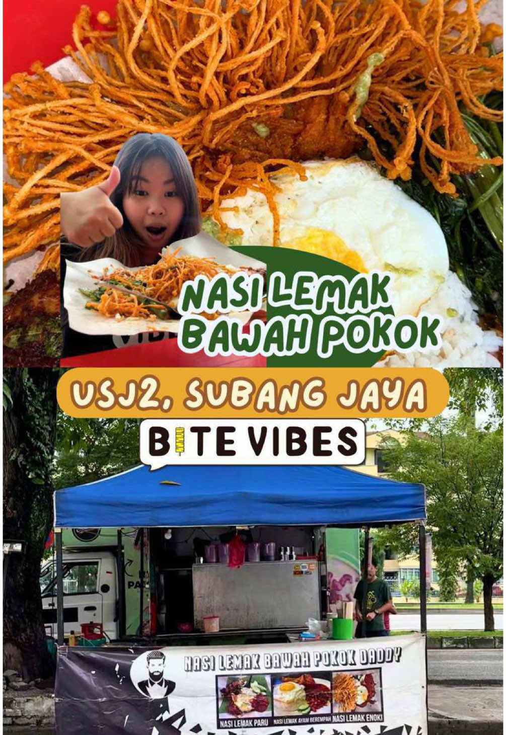 Late Night Supper Affordable Cheap Roadside Nasi Lemak Enoki in USJ 2 Subang Jaya 🤩 Nothing beats roadside nasi lemak la…✨ 📍Nasi Lemak Bawah Pokok 15, Jalan USJ 2/2c, Usj 2, 47600 Subang Jaya, Selangor 430PM-2AM  #bitevibesmy #nasilemak #subangeats #enokimushroom 