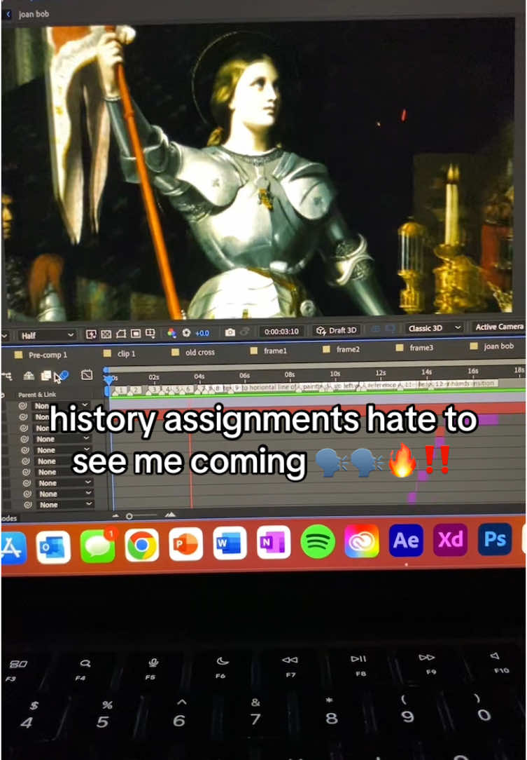 watch me fail this term #joanofarc #edit #aftereffects #typography #motiongraphics #editor #arcane #billieeilish #history #women 