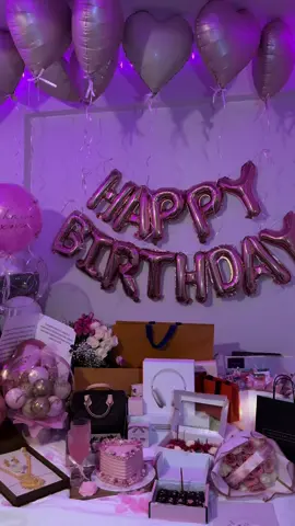 My birthday surprise 🎀🩷 #birthday #girly #aestheticvideos #birthdaygirl #birthdaygifts #lv #diamonds #gold #apple #balloons #desserts #birthdaycake #surprise 
