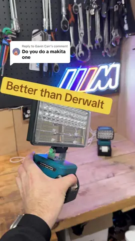 Replying to @Gavin Carr  Light that moves with you. Makita compatible, and ready for action! #dewalt #milwaukee #makita #CordlessTools #construction #sparky #builder #Spotlight #BlackFridaySale #TikTokMadeMeBuylt