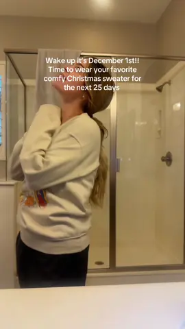 Yall think I can get away with wearing this to Christmas dinner?! 🙃🎄🥰 #christmassweater #christmastiktok #wakeup #itsthefirstofthemonth 