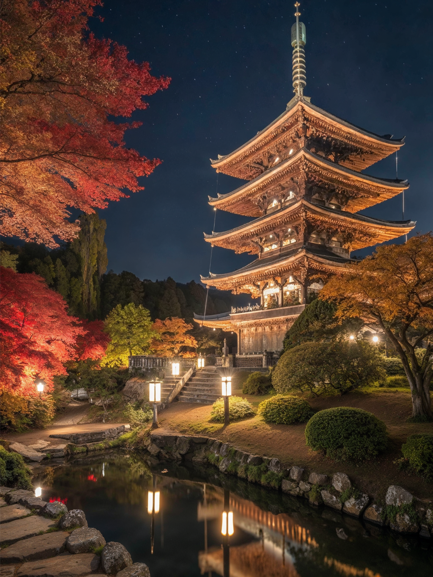 秋を忘れないで🍂 #紅葉#癒し#絶景 #beautiful #landscape#aiart