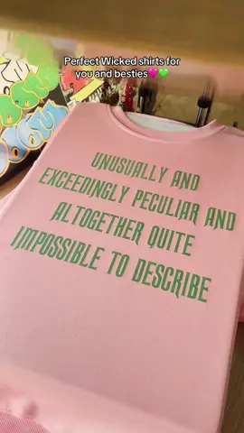 Perfect wicked shirts for you and besties💚🩷 #wicked #wickedthemusical #wickedmovie #wicked2024 #moviequote #movie2024 #arianagrande #cynthiaerivo #glinda #elphaba #wickedwitchofthewest #thegoodwitch #thewizardofoz 