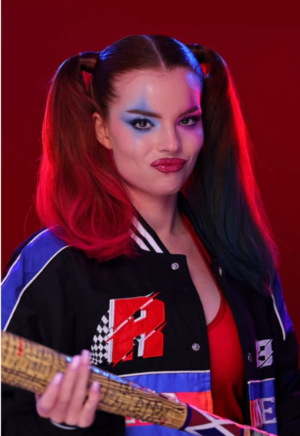 if it’s not smudged, it’s not fun 💄Harley Quinn inspired look using @SHEGLAM makeup 💅🏼 #SHEGLAM #SHEGLAMcollection #SHEGLAMxHarleyQuinn #SHEGLAMcrueltyfree #SHEGLAMpartner 