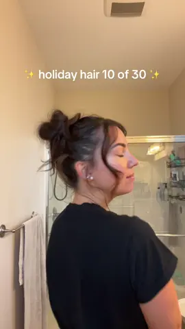 My go to for an easy updo style in 5 min #hairstyleideas #lazyhair #lazyhairhacks #holidayhairstyle #christmashairstyles #hokidayhairideas #holidayhairideas #christmashair 