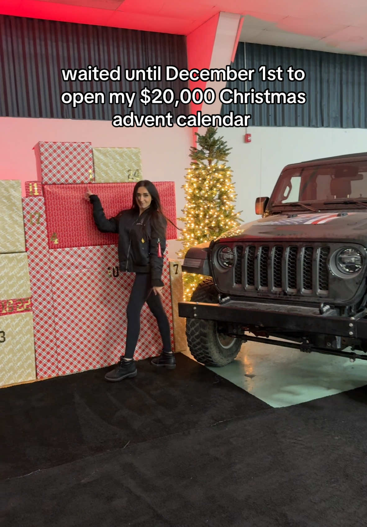 IVE BEEN WAITING FOR THIS ONEEE. MY FIRST JEEP, LET THE CUSTOMIZATIONS BEGINNNN🎁🎄❤️ #christmas #adventcalendar #jeep #decoration #DIY #trending #cars #auto 