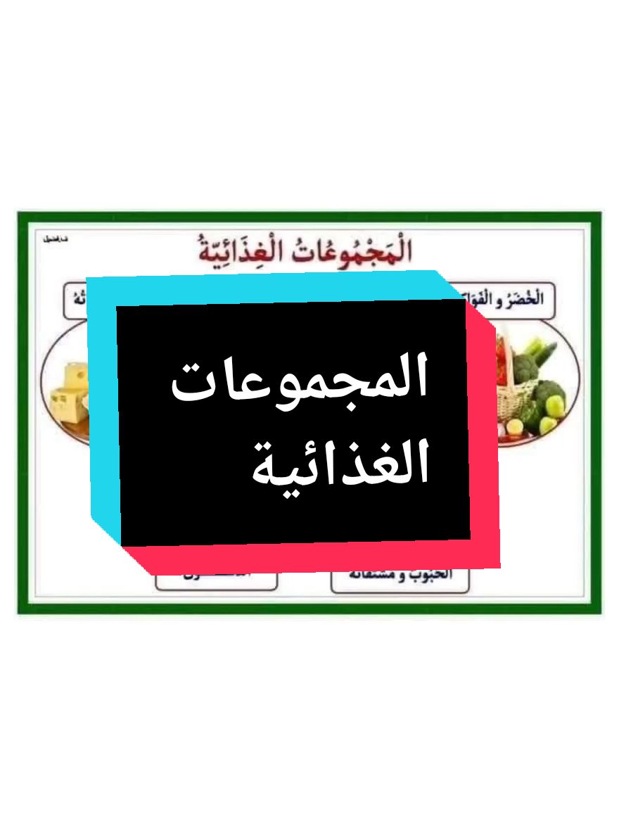 المجمواعات الغذائية درس في التربية العلمية #مراجعة #إبتدائي #أستاذتي 