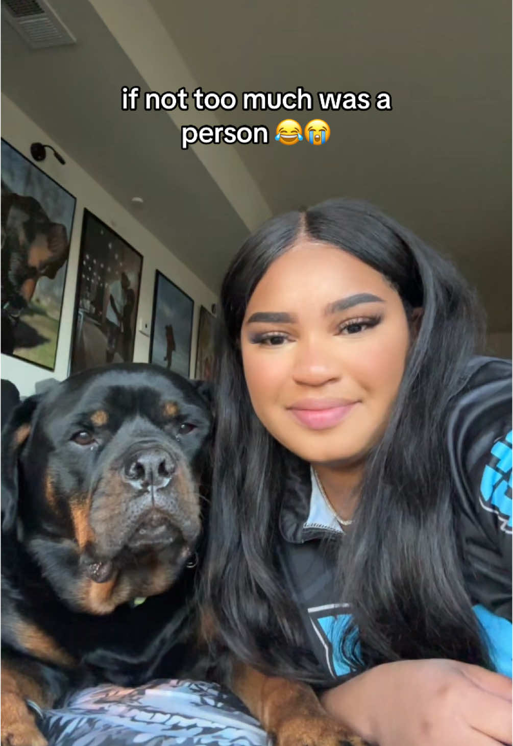 “not too much” 😂😭😂 #rottie #rottweiler #PetsOfTikTok #dogsoftiktok #rottiesoftiktok #rottweilersoftiktok 