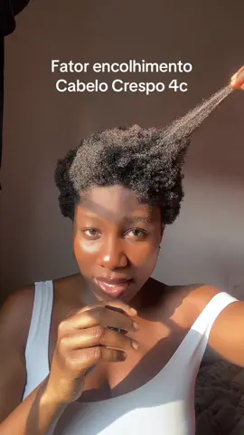 Fator encolhimento no meu cabelo 4c  #4chair #cabelocrespo #gringanobrasil 