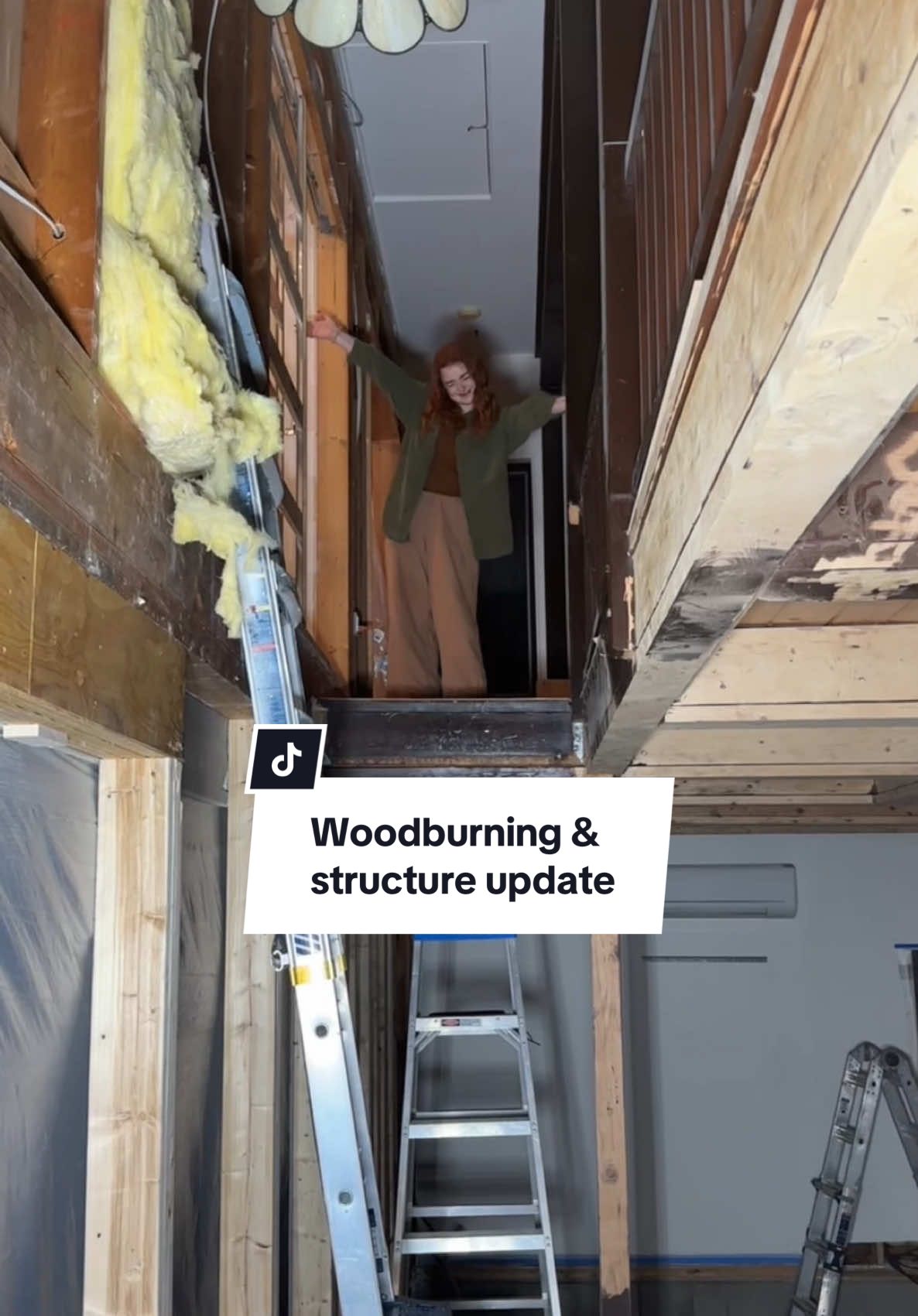 The stairs are gone!  #renovation #homeremodel #diyproject #interiordesign #woodburning #interiordesigner #funkyhouse 