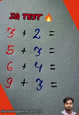 IQ TEST 🔥 ONLY FOR GENIUS 😱#unstoapablestudy0111 #math #mathtrick 