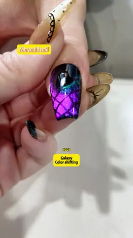 Mermaid nail art #solwink #cateyegel #fyp #design #mermaid #colorshift #foryour 