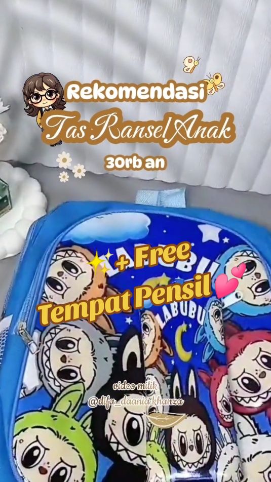 Kamu yg lagi cari tas ransel anak utk anak TK/SD .. sini merapat .. nihh aku rekomendasiin tas anak 30rb'an udh gratis tempat pensil 😍 cuss kepoin tas dari @recallstore  . . #tas #tassekolah #tasanak #tasransel #taslabubu #tasanaksekolah #fyp #fypシ゚viral 