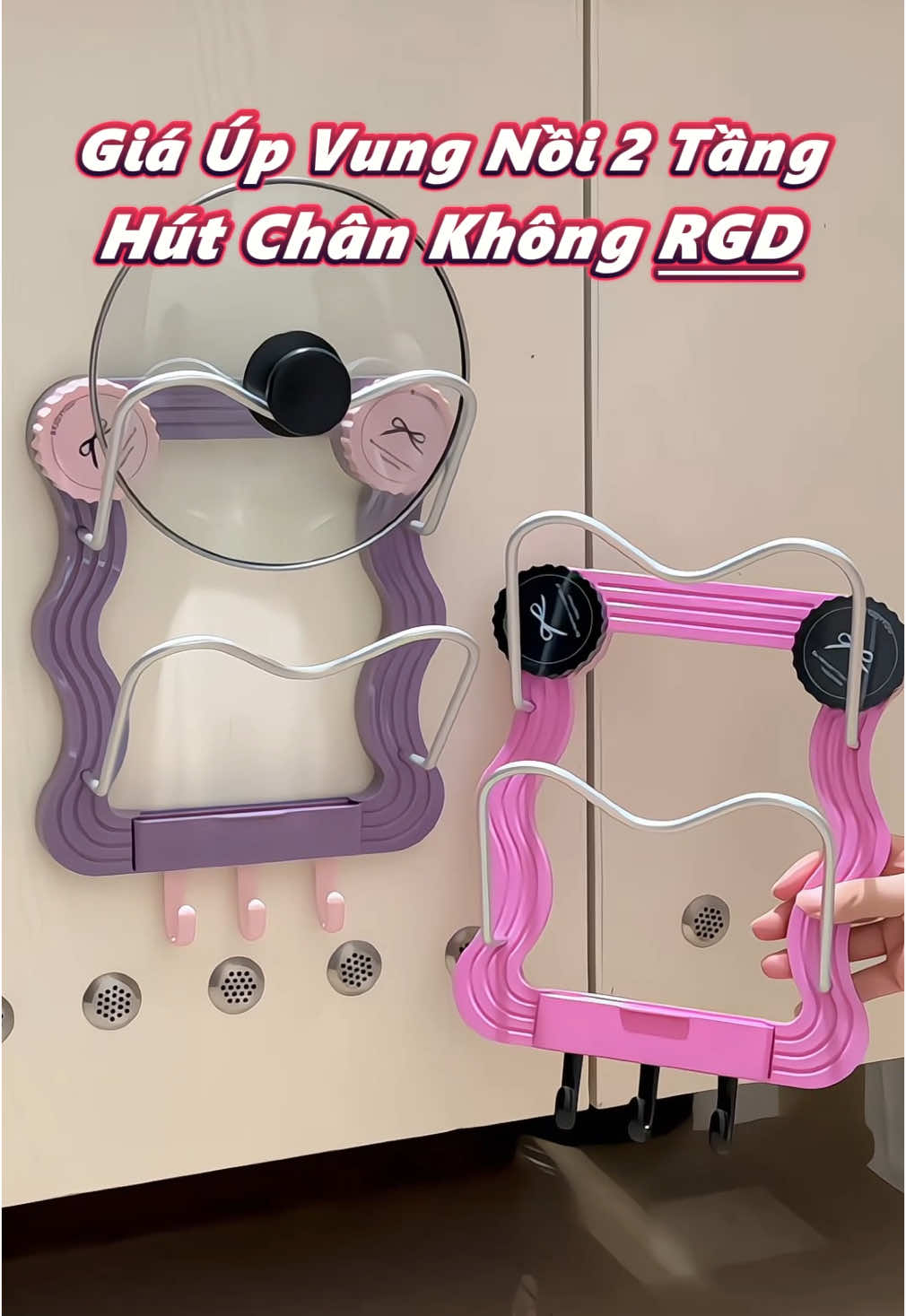 Giá úp vung 2 tầng dán tường hút chân không của shop @Rừng Gia Dụng 2 #housecare #runggiadung2 #sanphamxuhuong #xuhuongtiktok #giaupvungnoi 