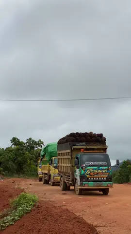 Sudah beda rombongan🙂 @wahyuda_team1  #fyp #trukkalimantan 