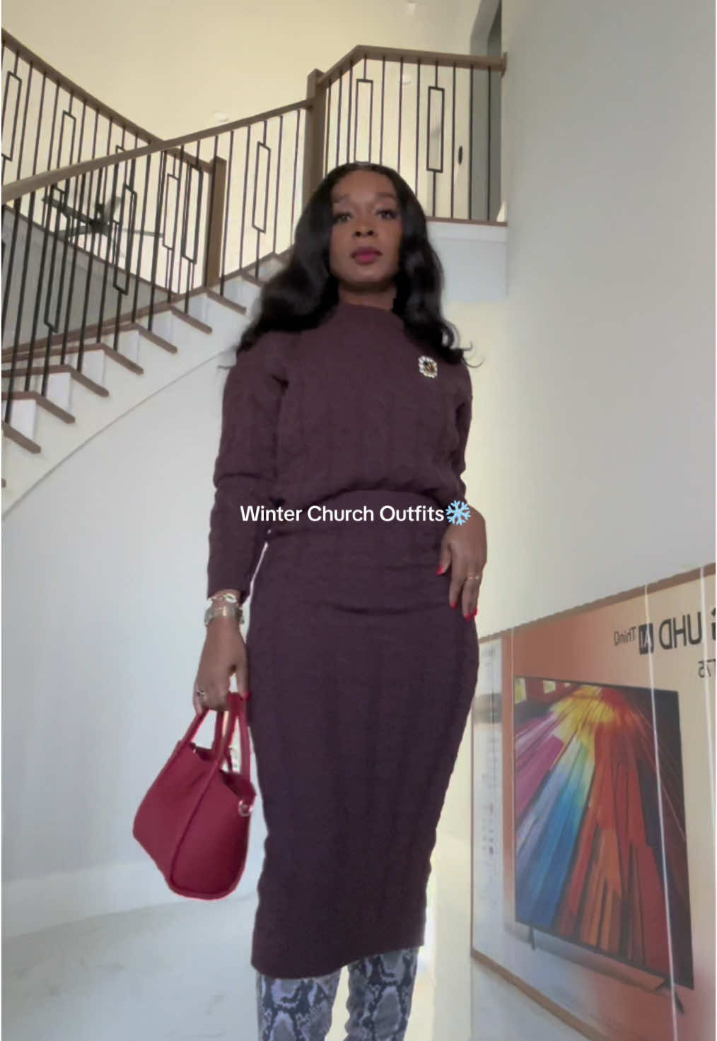 A cute winter church outfit #winterchurchoutfits  #grwmforchurch #churchoutfits #fallchurchoutfits #modestfashion #modestoutfit #OOTD #creatorsearchinsights 